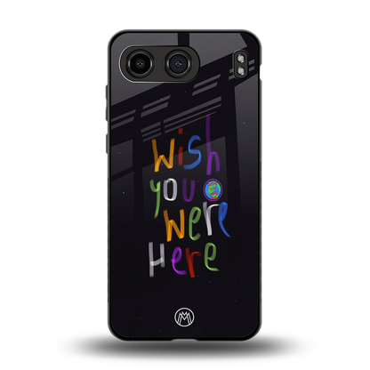wish you were here back phone cover | glass case for oneplus nord 4