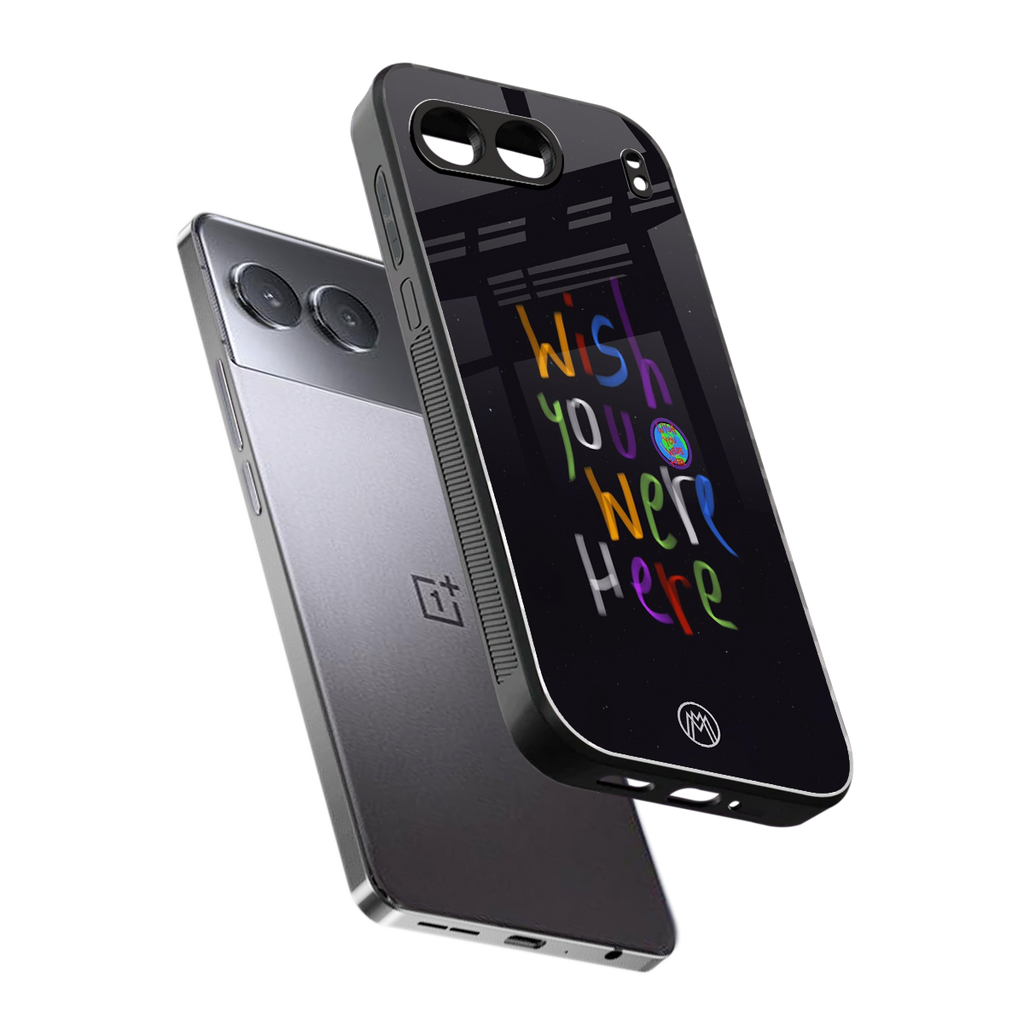 wish you were here back phone cover | glass case for oneplus nord 4