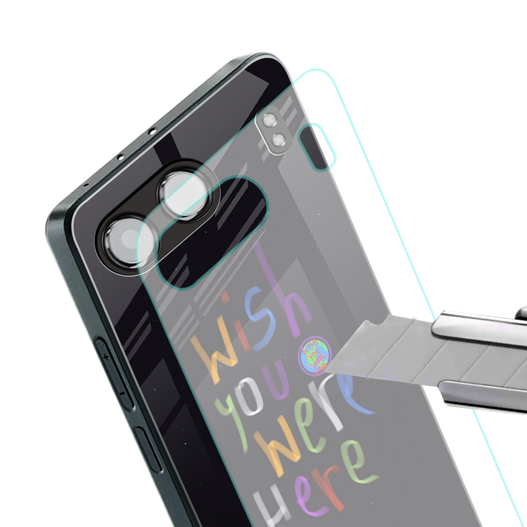 wish you were here back phone cover | glass case for oneplus nord 4