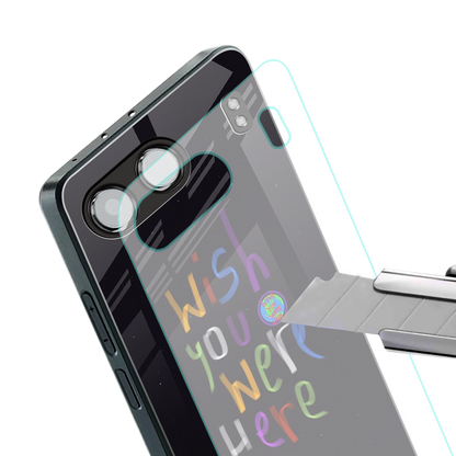 wish you were here back phone cover | glass case for oneplus nord 4