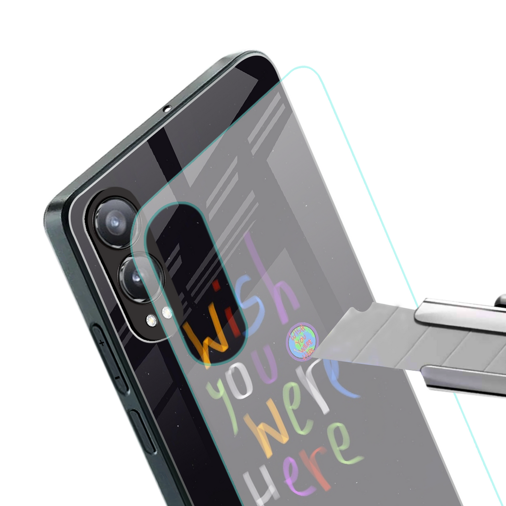 wish you were here back phone cover | glass case for oneplus nord ce 4 lite