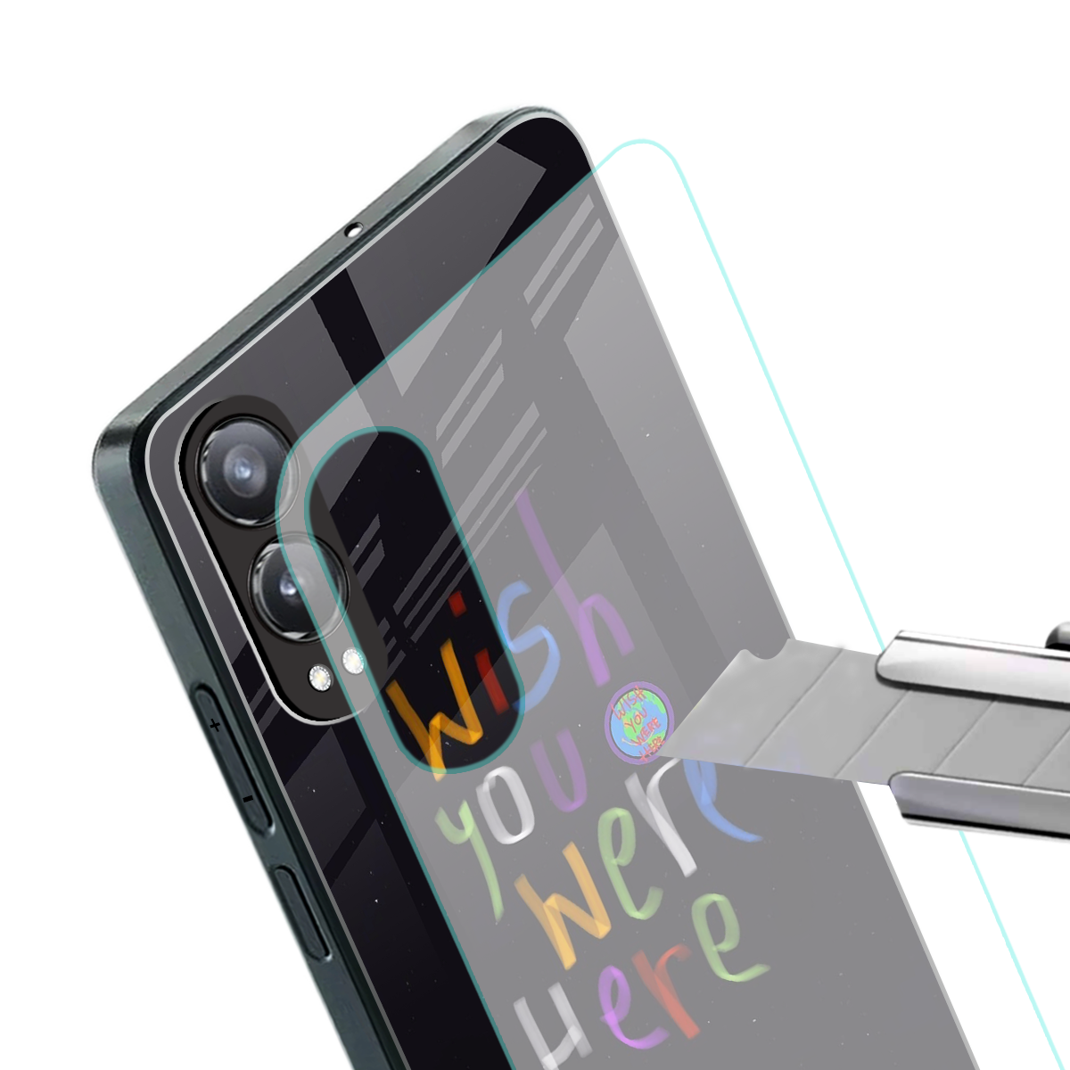 wish you were here back phone cover | glass case for oneplus nord ce 4 lite