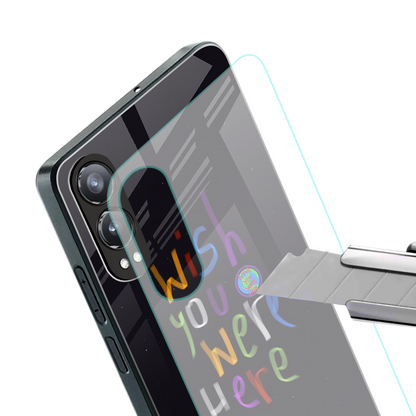 wish you were here back phone cover | glass case for oneplus nord ce 4 lite