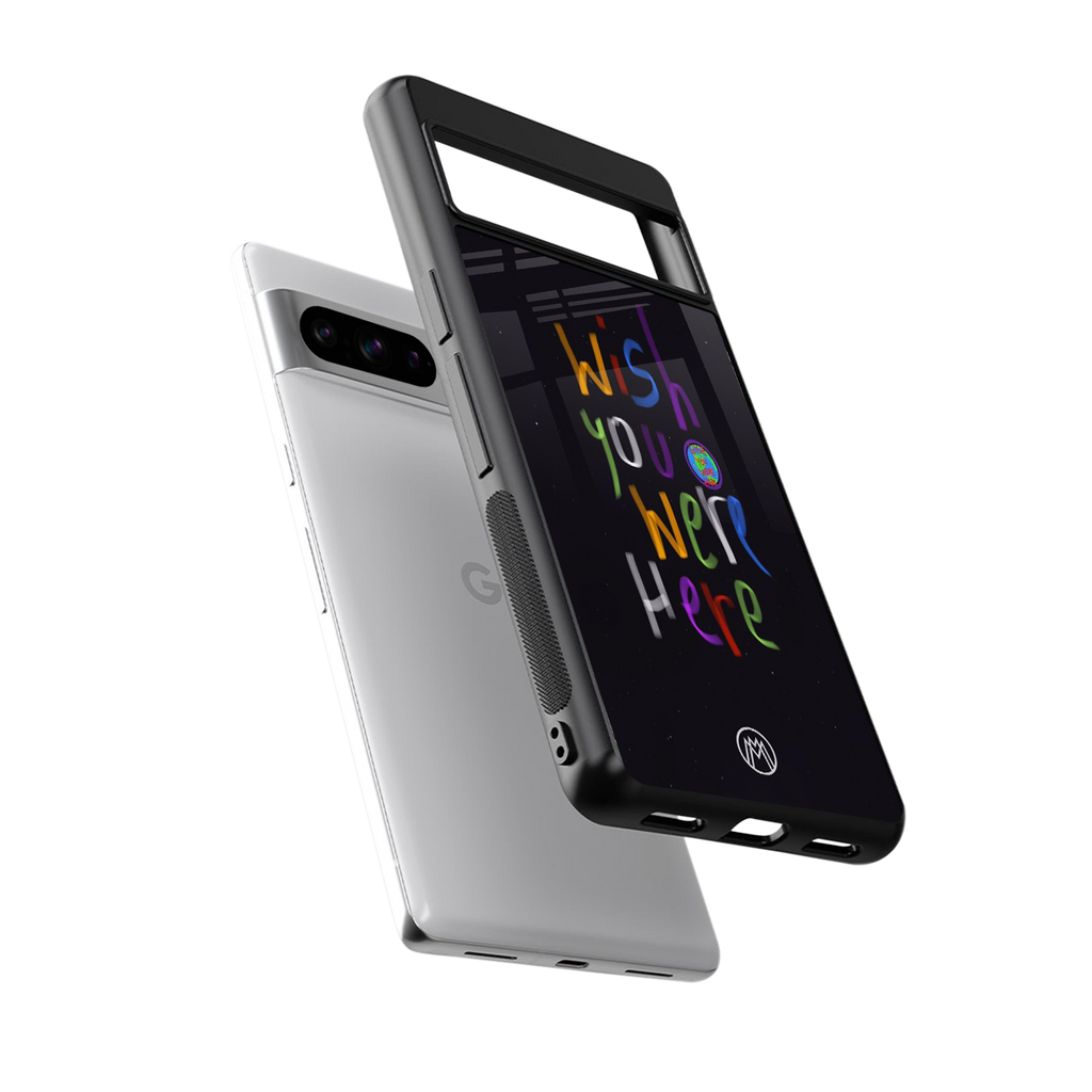 wish you were here back phone cover | glass case for google pixel 8 pro