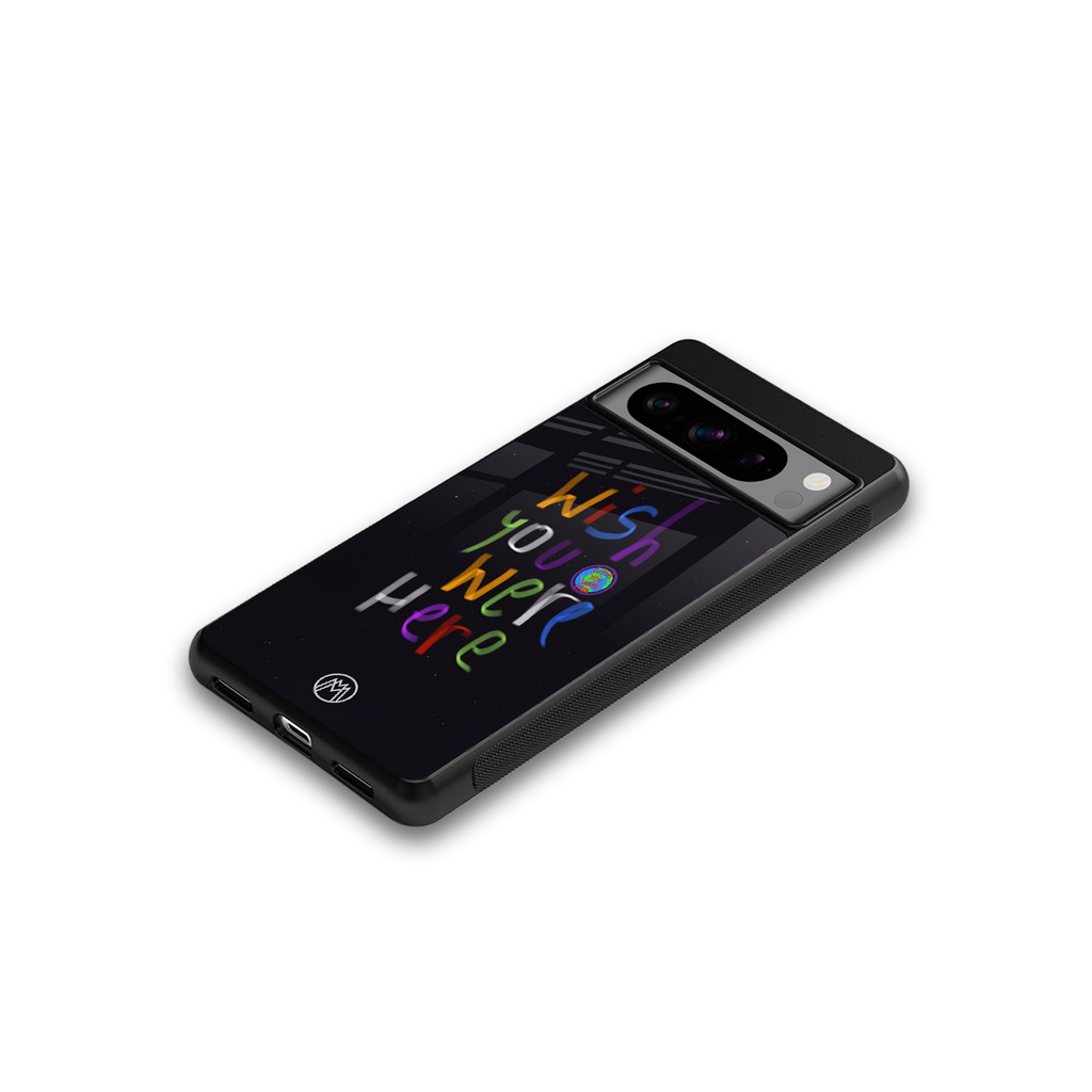 wish you were here back phone cover | glass case for google pixel 8 pro