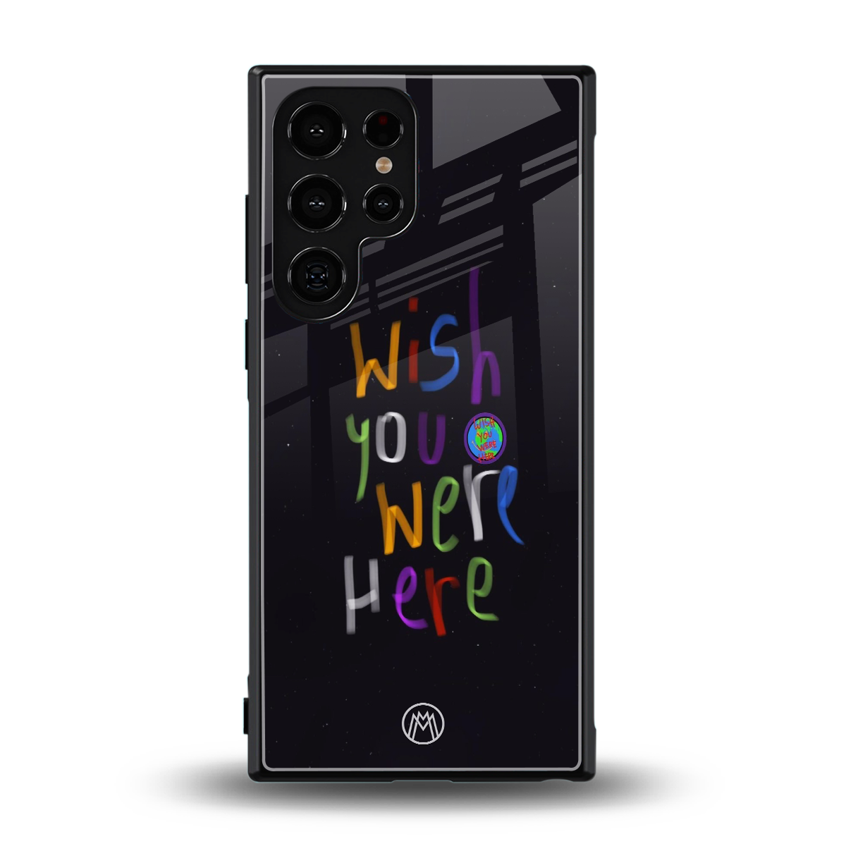 wish you were here back phone cover | glass case for samsung galaxy s24 ultra