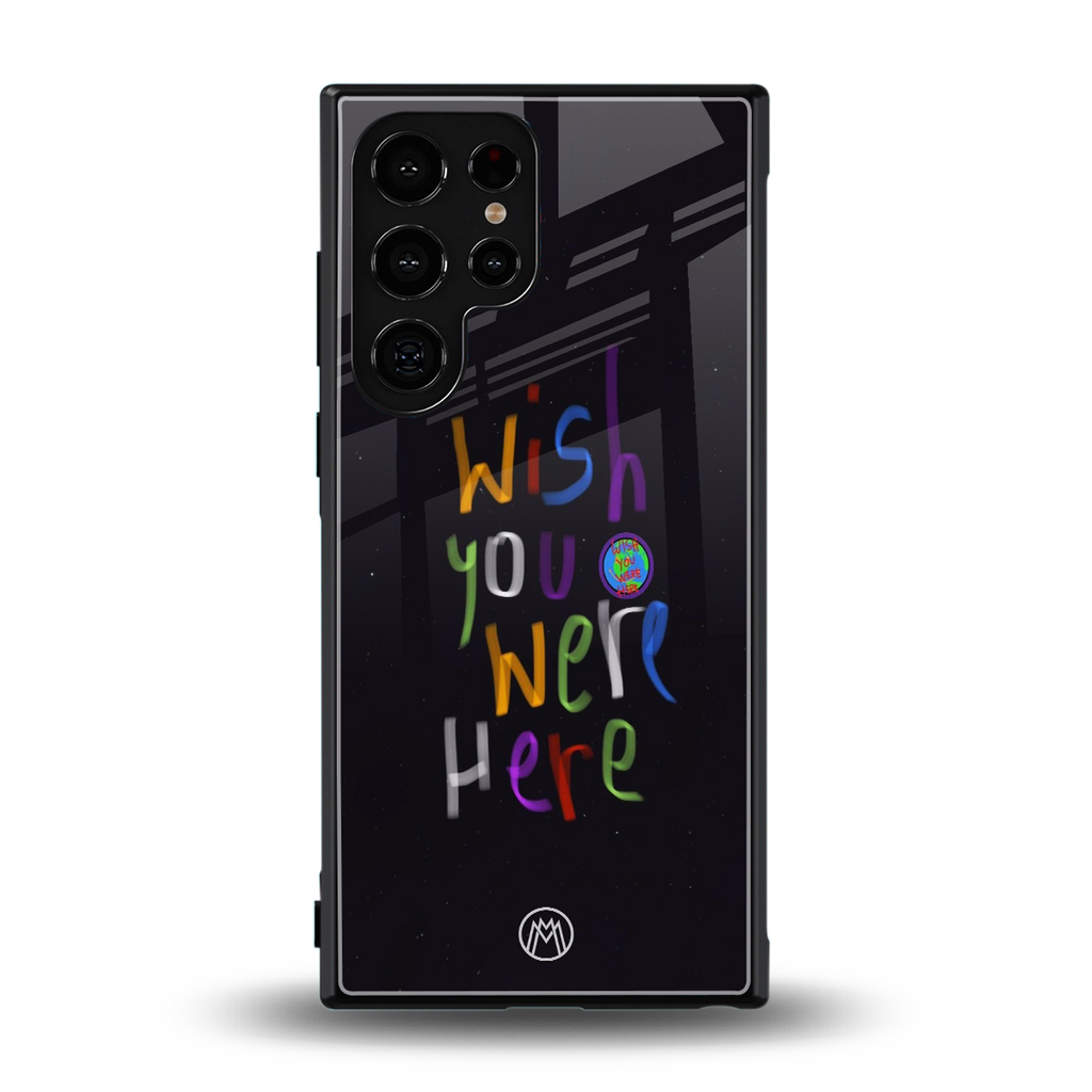 wish you were here back phone cover | glass case for samsung galaxy s23 ultra
