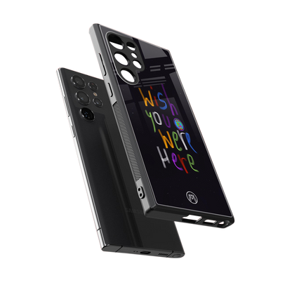 wish you were here back phone cover | glass case for samsung galaxy s23 ultra