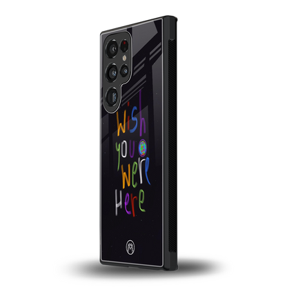 wish you were here back phone cover | glass case for samsung galaxy s24 ultra