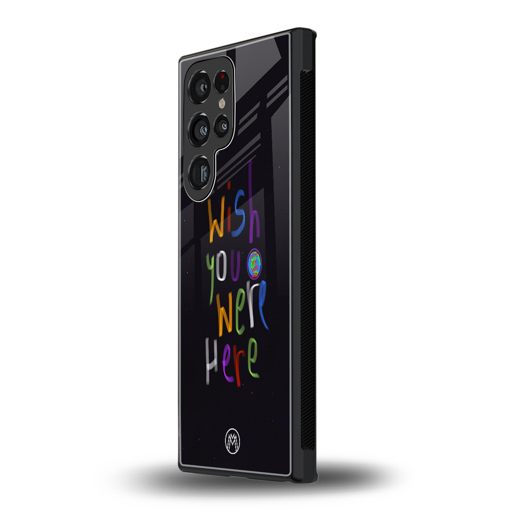 wish you were here back phone cover | glass case for samsung galaxy s23 ultra