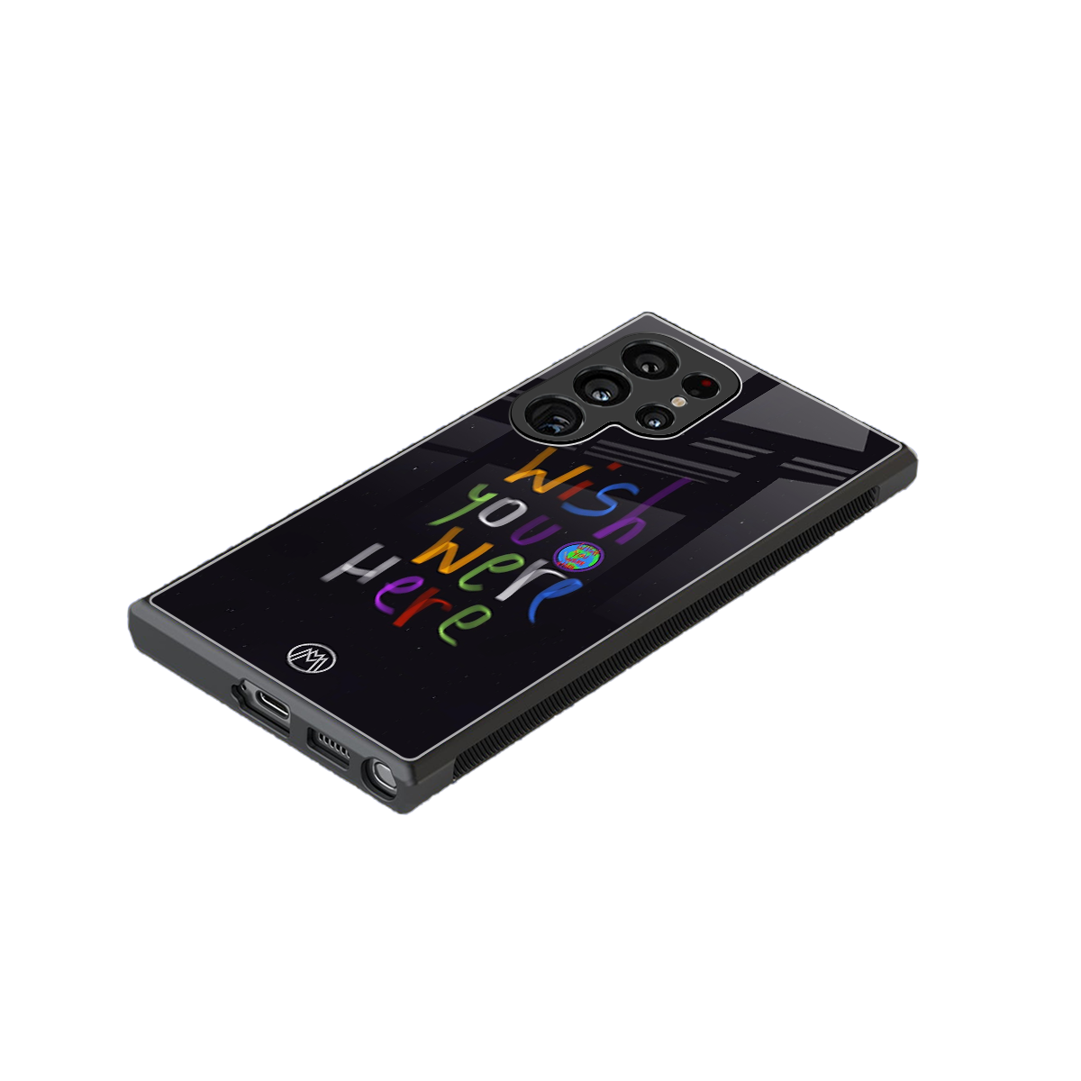 wish you were here back phone cover | glass case for samsung galaxy s23 ultra