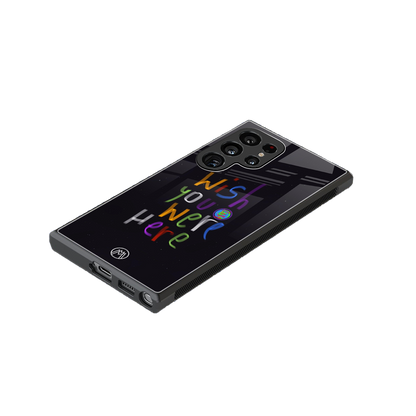 wish you were here back phone cover | glass case for samsung galaxy s23 ultra