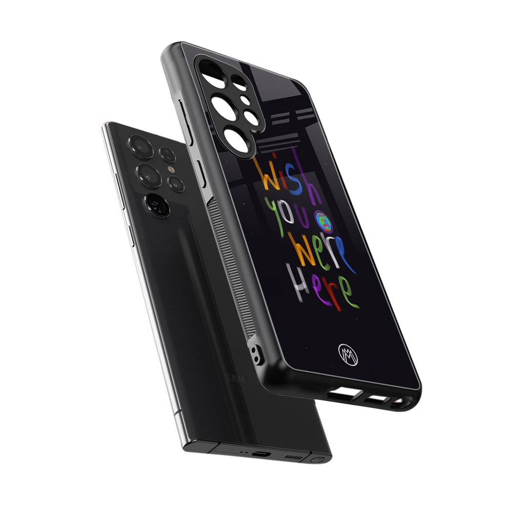 wish you were here back phone cover | glass case for samsung galaxy s25 ultra