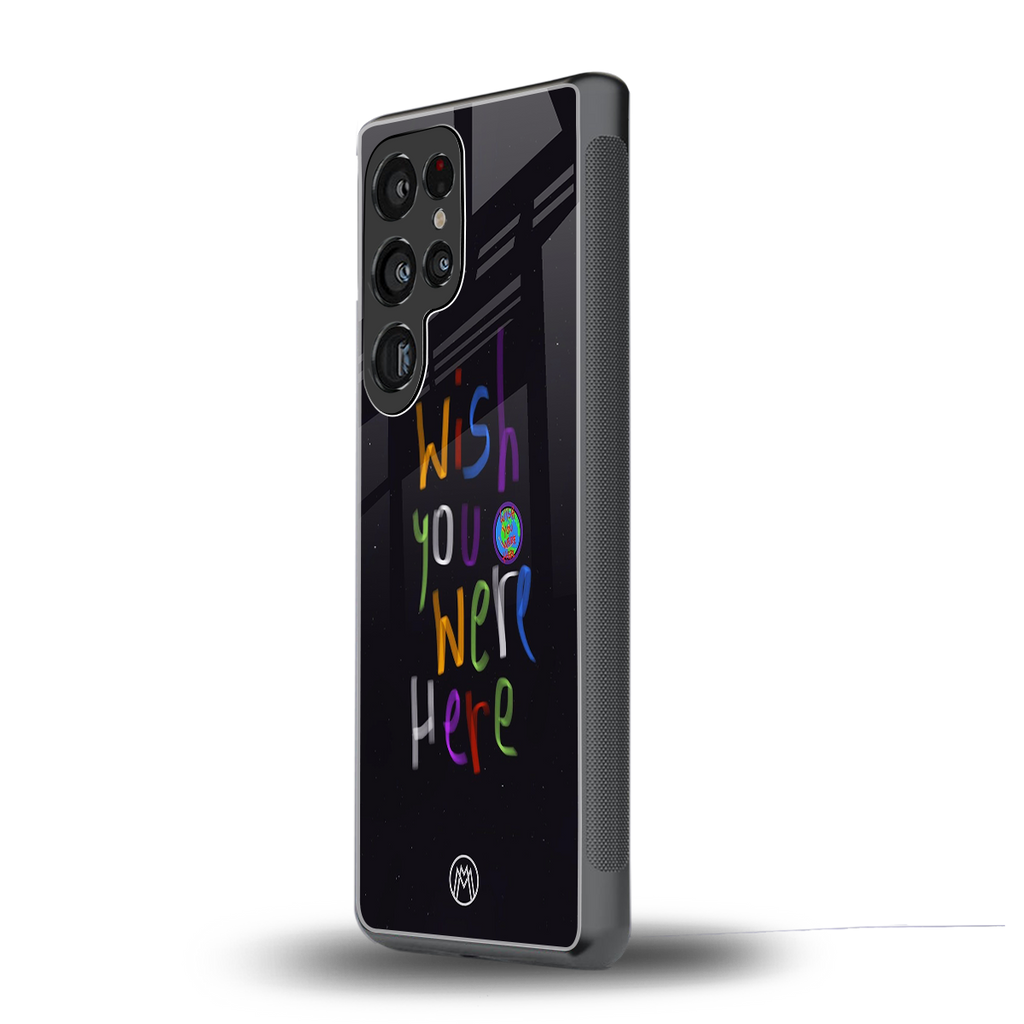 wish you were here back phone cover | glass case for samsung galaxy s25 ultra