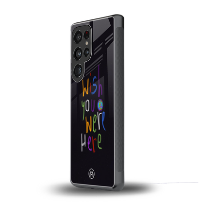 wish you were here back phone cover | glass case for samsung galaxy s25 ultra