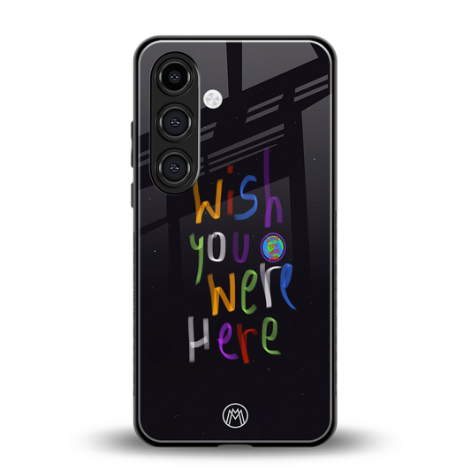 wish you were here back phone cover | glass case for samsung galaxy s23 plus