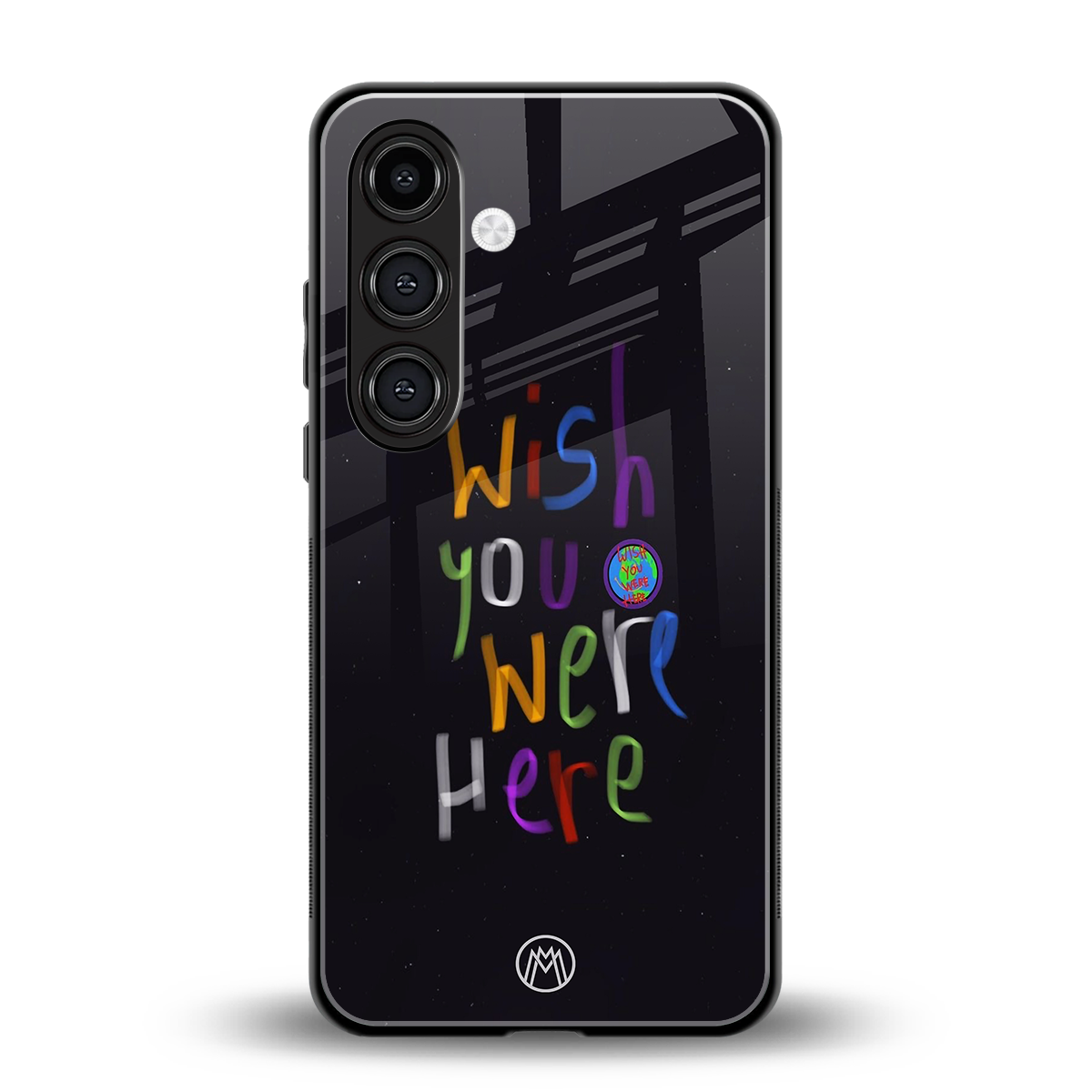 wish you were here back phone cover | glass case for samsung galaxy s24 plus