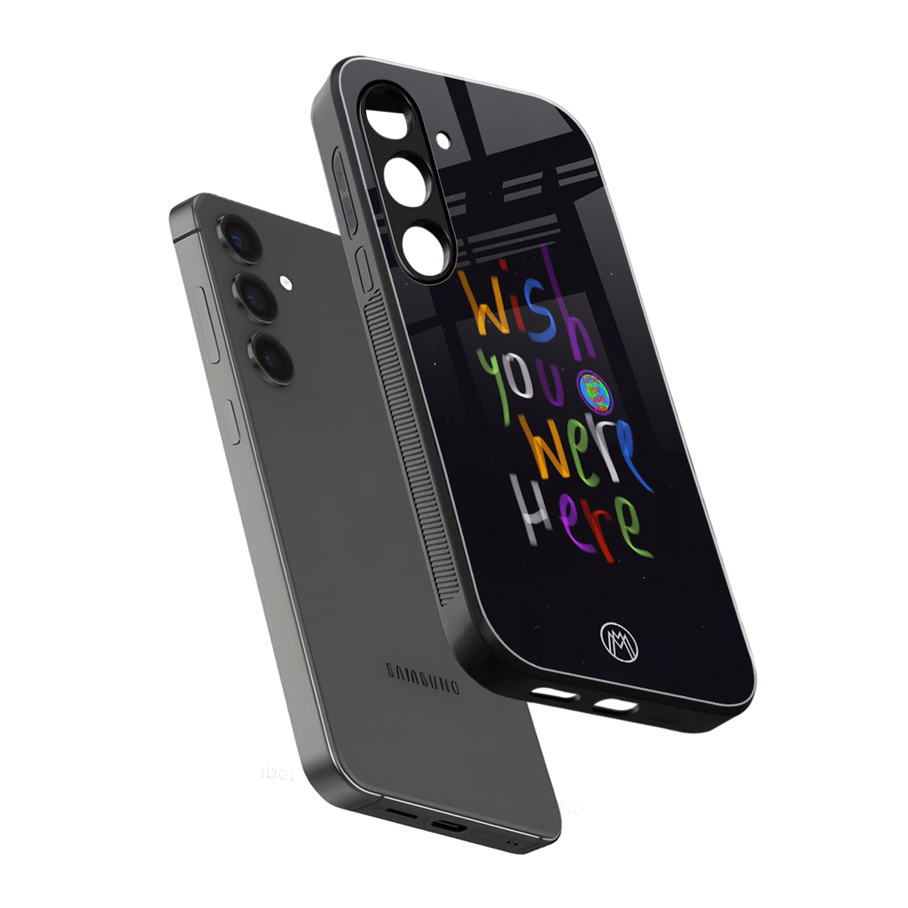 wish you were here back phone cover | glass case for samsung galaxy s24