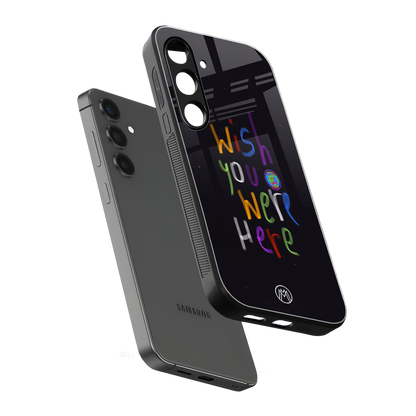 wish you were here back phone cover | glass case for samsung galaxy s23 plus