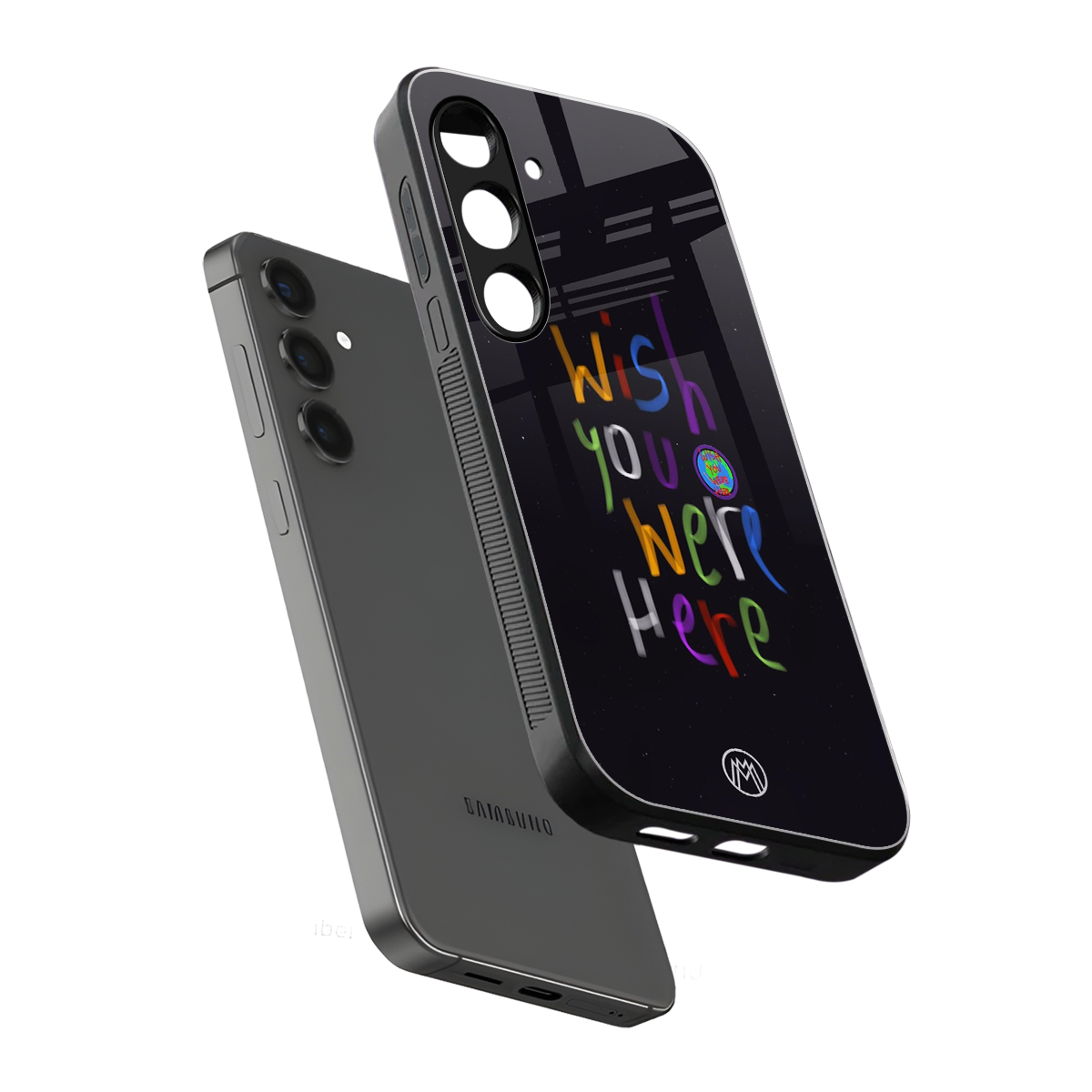 wish you were here back phone cover | glass case for samsung galaxy s25