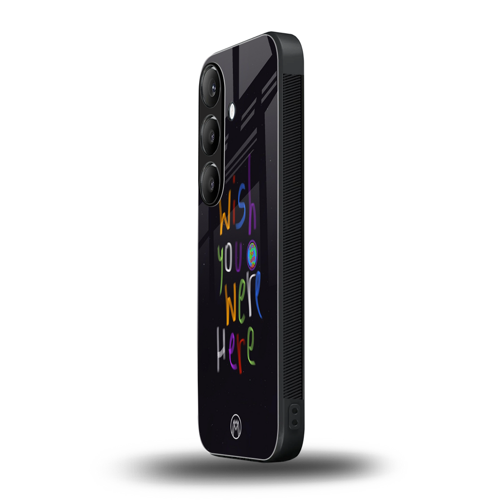 wish you were here back phone cover | glass case for samsung galaxy s25 plus