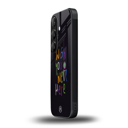 wish you were here back phone cover | glass case for samsung galaxy s24 fe