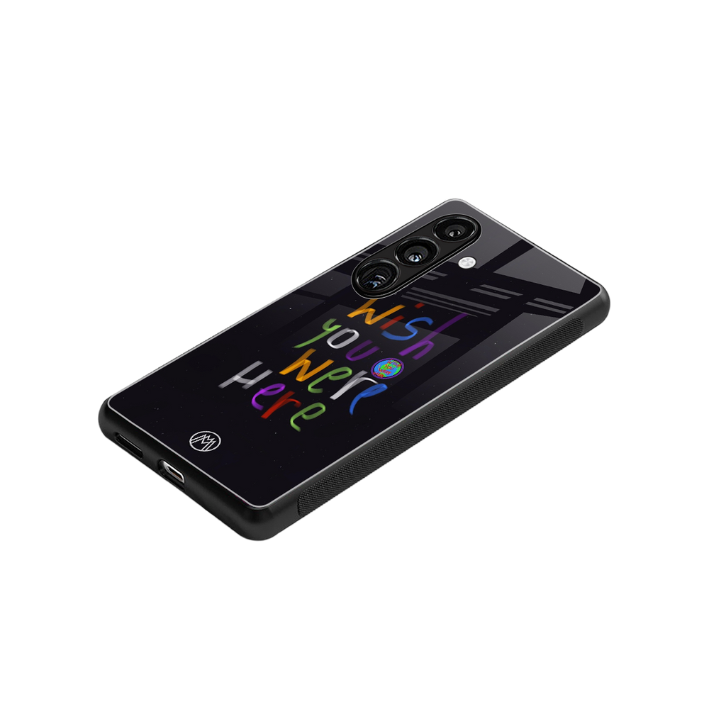 wish you were here back phone cover | glass case for samsung galaxy s24