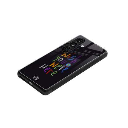 wish you were here back phone cover | glass case for samsung galaxy s23 plus