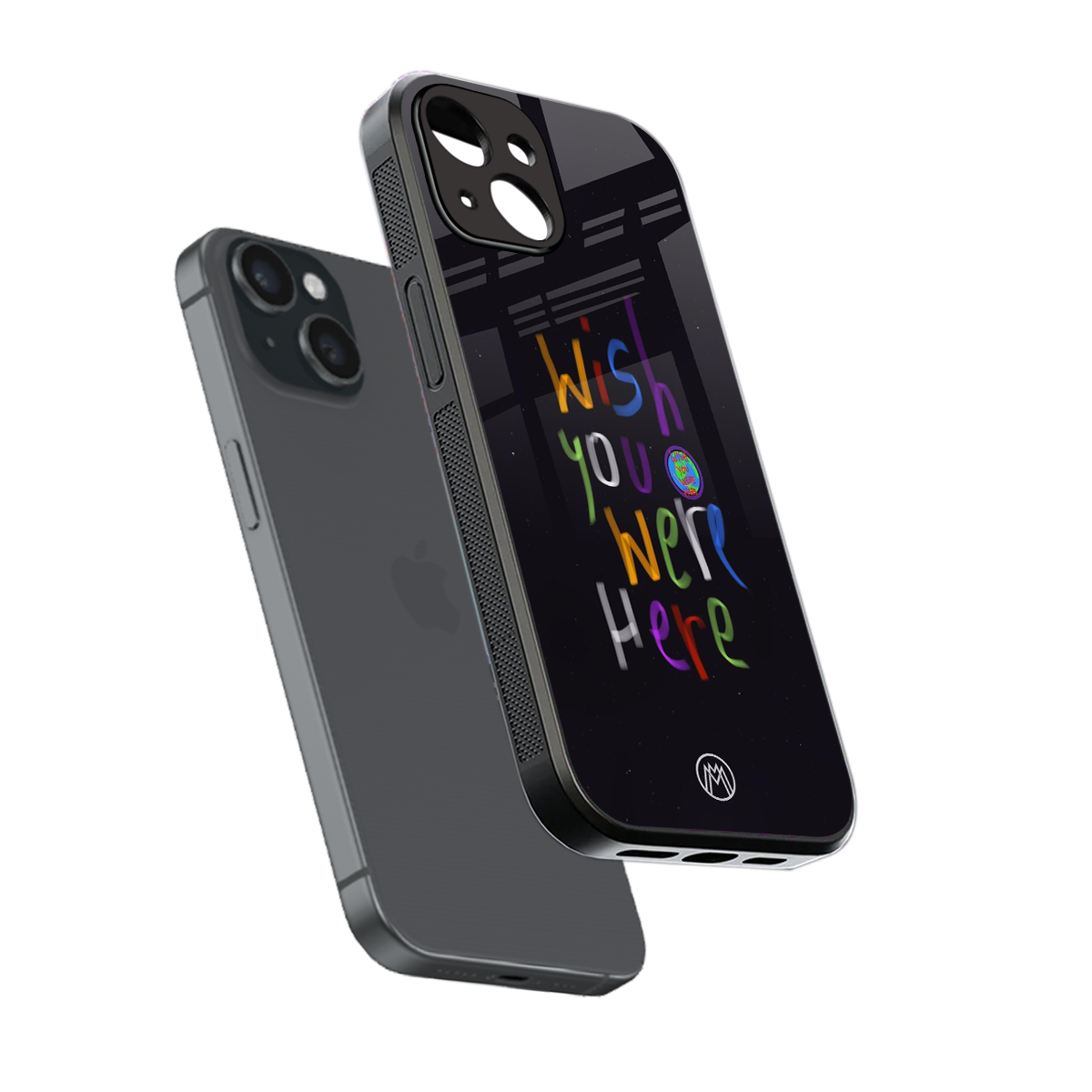 wish you were here back phone cover | glass case for iphone 15