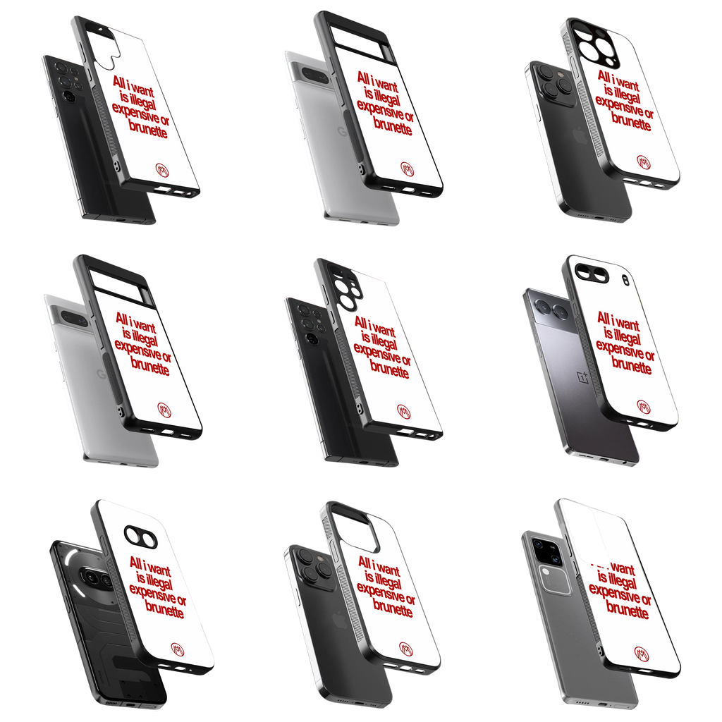 Durable Glass Back Mobile Case for iPhone, Samsung, OnePlus, Google Pixel, Redmi, Vivo, Oppo