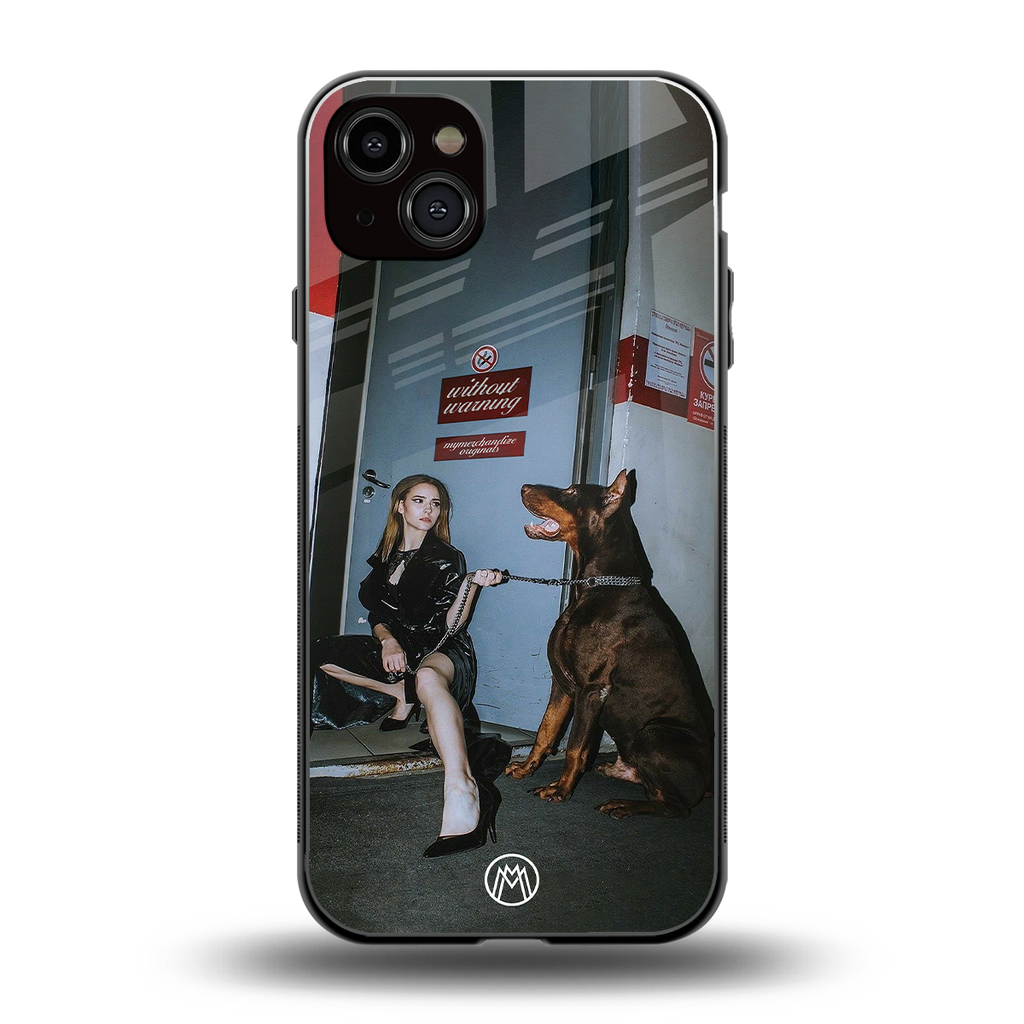 without warning back phone cover | glass case for iphone 15 plus