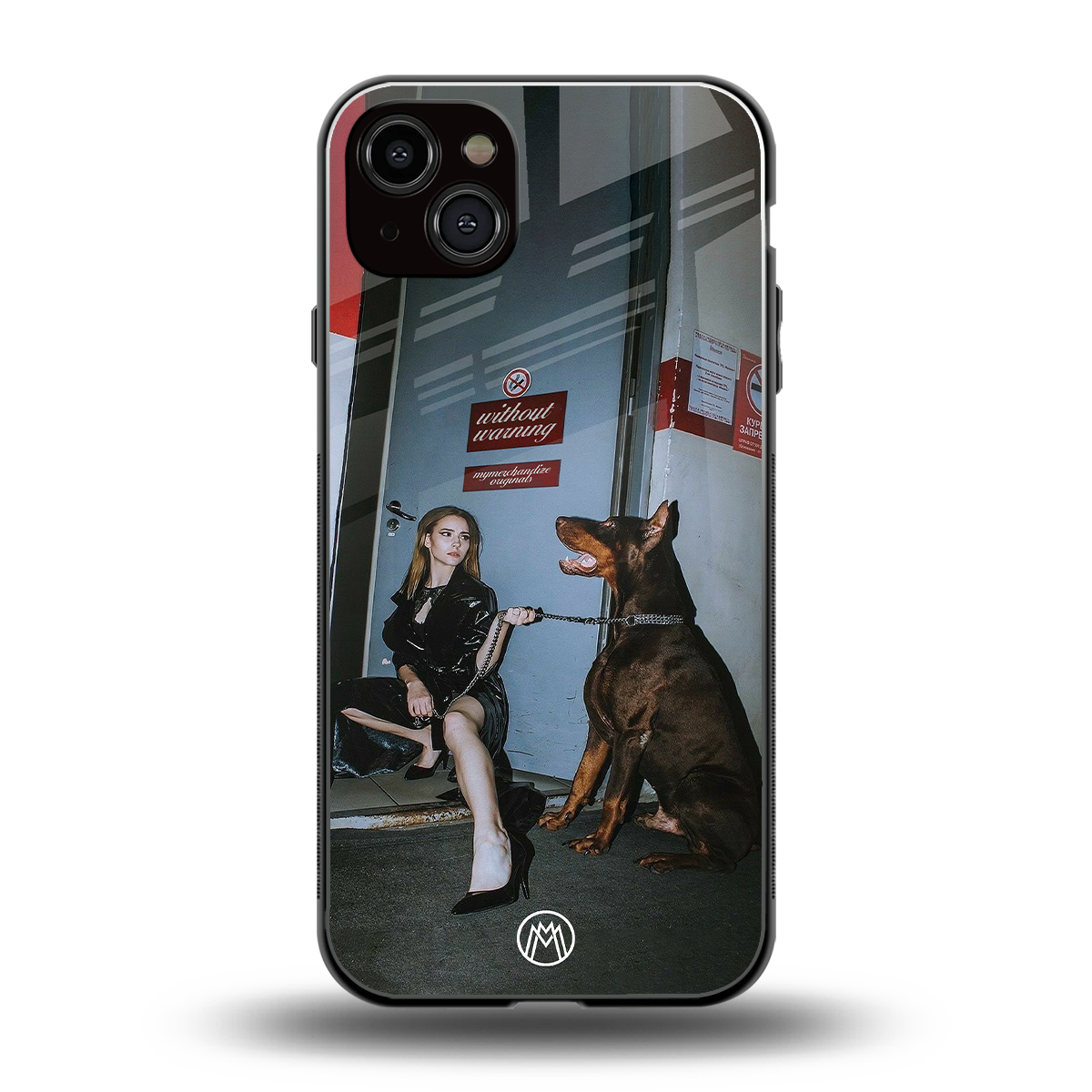 without warning back phone cover | glass case for iphone 15 plus