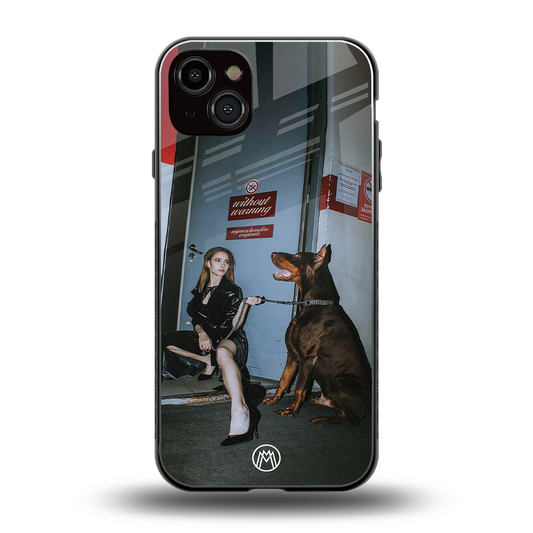 without warning back phone cover | glass case for iphone 15 plus