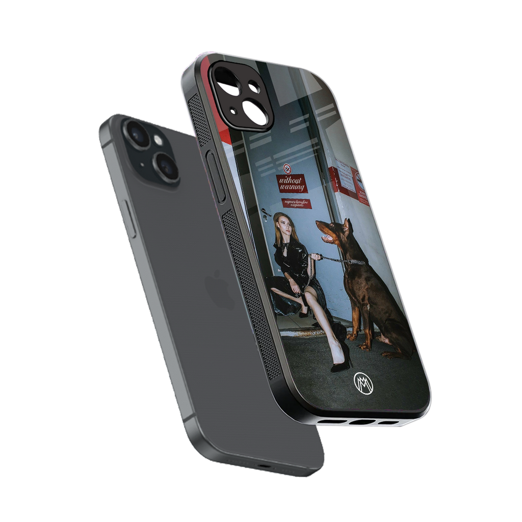 without warning back phone cover | glass case for iphone 15 plus