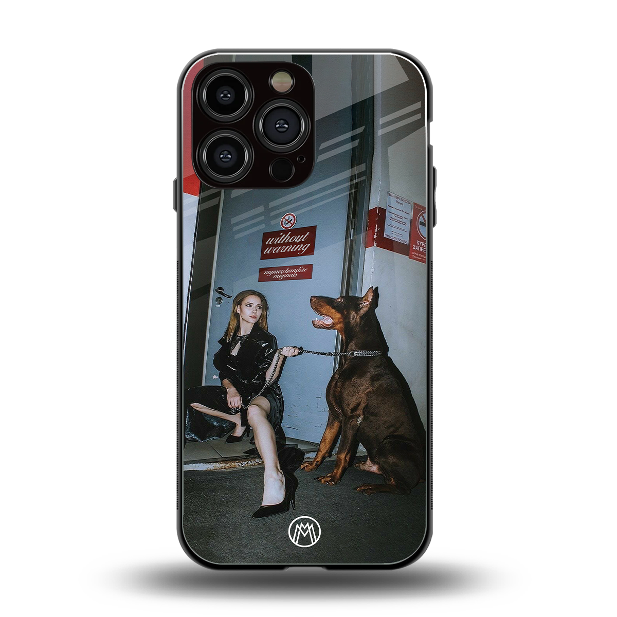 without warning back phone cover | glass case for iphone 15 pro max