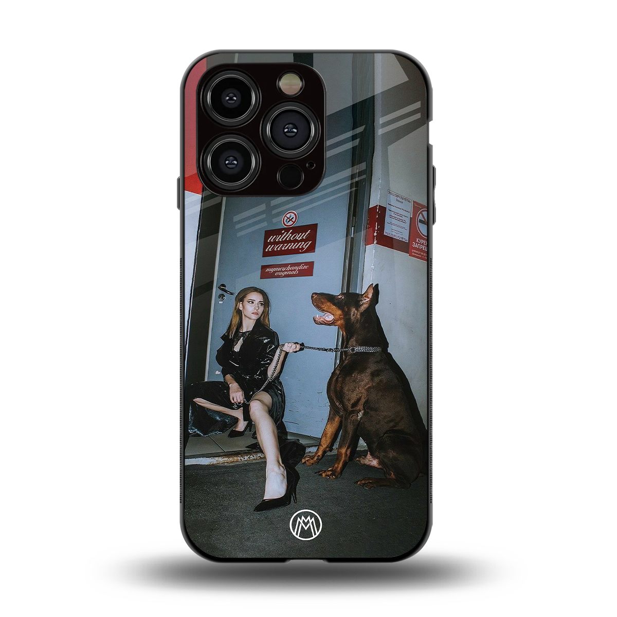 without warning back phone cover | glass case for iphone 15 pro