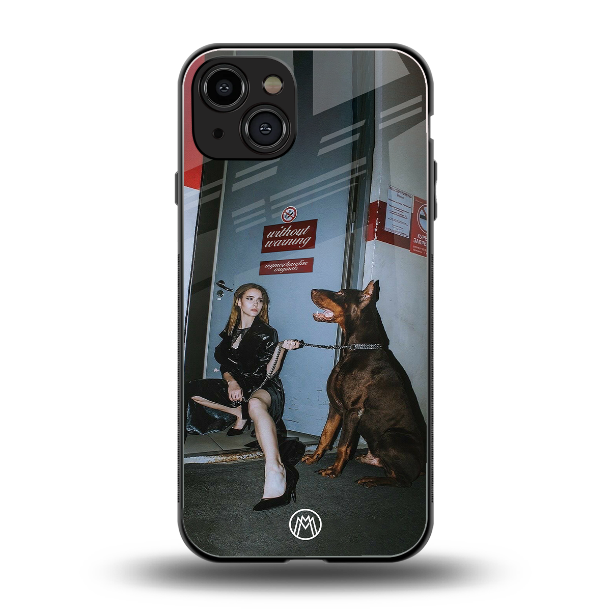 without warning back phone cover | glass case for iphone 15
