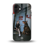 without warning back phone cover | glass case for iphone 16 plus