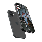 without warning back phone cover | glass case for iphone 16 plus