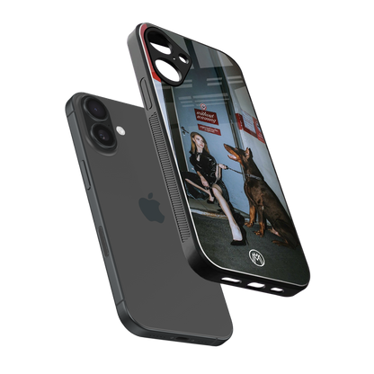 without warning back phone cover | glass case for iphone 16 plus