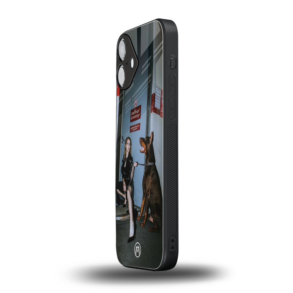 without warning back phone cover | glass case for iphone 16 plus