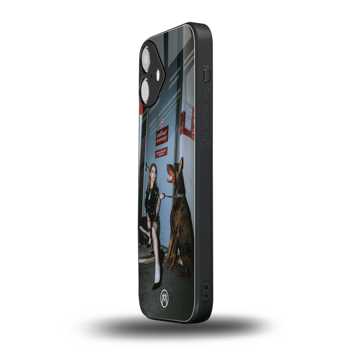 without warning back phone cover | glass case for iphone 16 plus