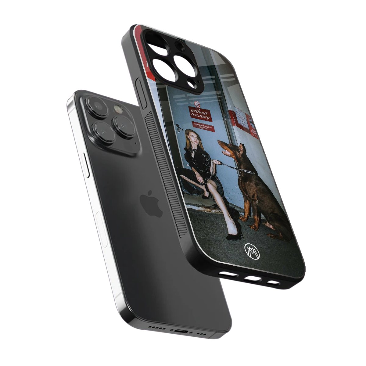 without warning back phone cover | glass case for iphone 16 pro