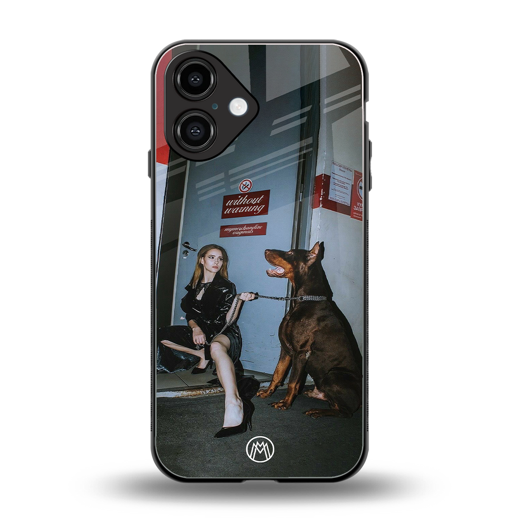 without warning back phone cover | glass case for iphone 16
