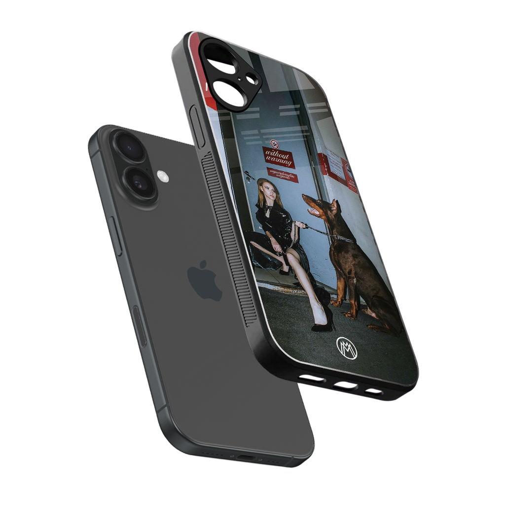without warning back phone cover | glass case for iphone 16