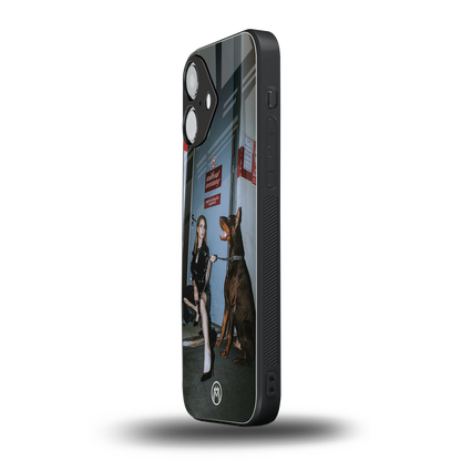 without warning back phone cover | glass case for iphone 16