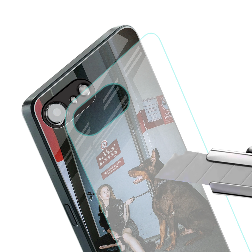 without warning back phone cover | glass case for iphone 16e