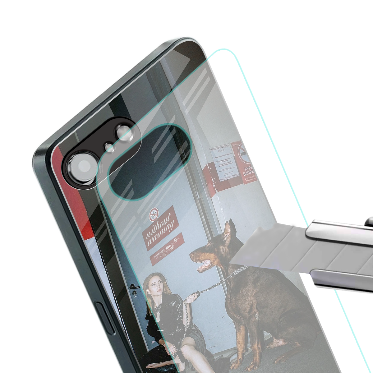 without warning back phone cover | glass case for iphone 16e