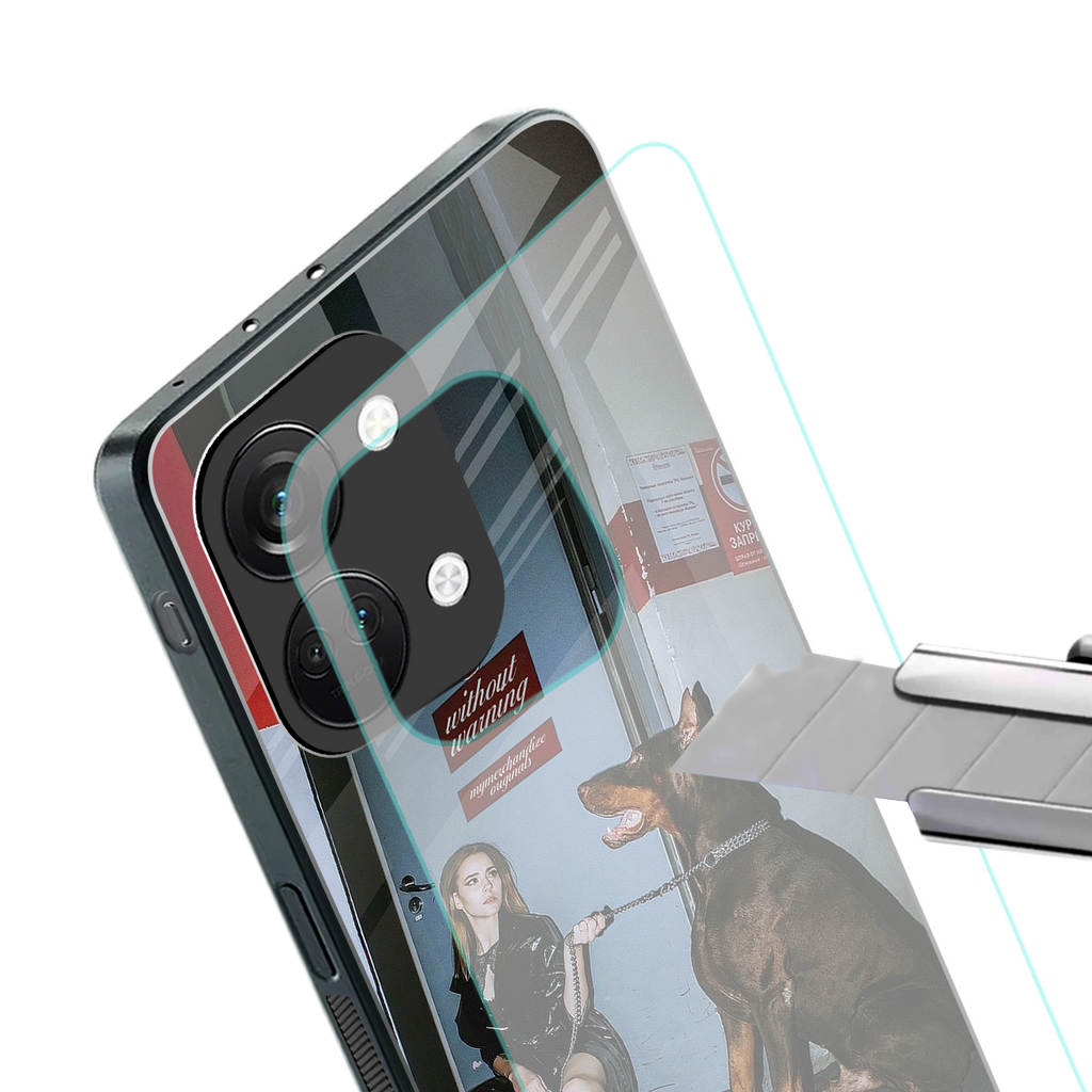 without warning back phone cover | glass case for oneplus nord 3