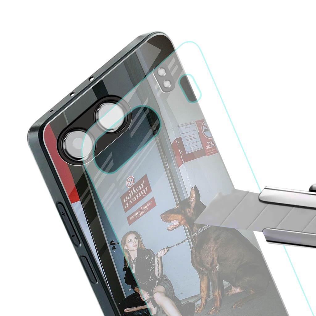 without warning back phone cover | glass case for oneplus nord 4